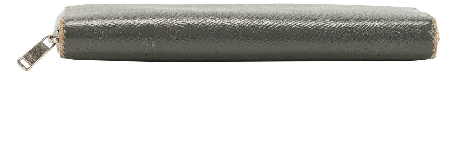 Celine Zip Around Wallet, &pound;90, Accessories, Grey, Leather, Top view